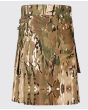 Khaki Camo Utility Kilt For Men