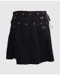 Women's Black Pleated Modern Skirt