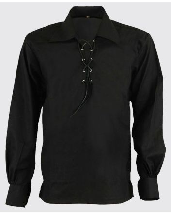 Black Ghillie Kilt Shirt
