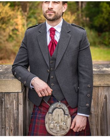 Charcoal Kilt Jacket & Waistcoat