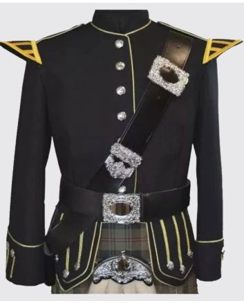 100% Wool Blazer New Military Piper Drummer Doublet Jacket