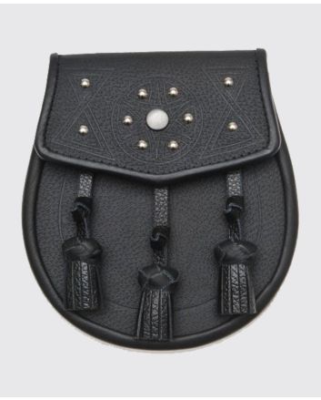 Handmade Black Leather Sporran