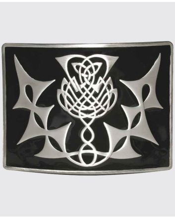 Highland Thistle Black Finish Kilt Belt Buckle