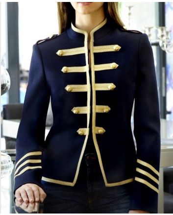 Military Drummer Doublet black Pipe Band Doublet 100 Wool Jacket For Women