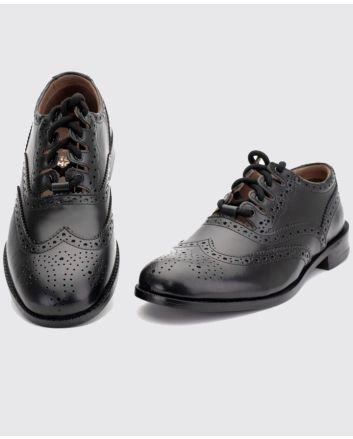NEW MEN,S BLACK GENUINE LEATHER GHILLIE BROGUES KILT SHOES