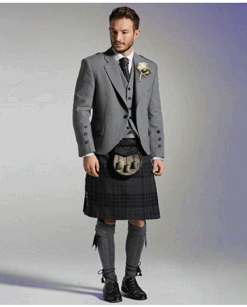 Night Watch Tweed Jacket Kilt Outfit for Men