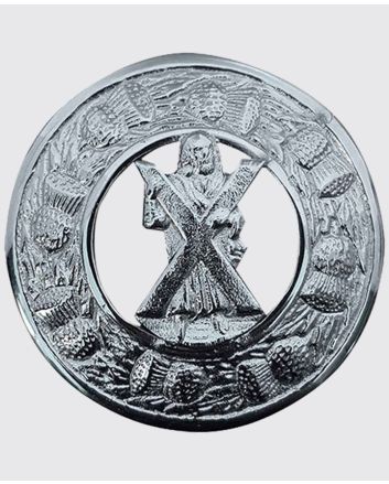Scottish Kilt Fly Plaid Brooch St Andre