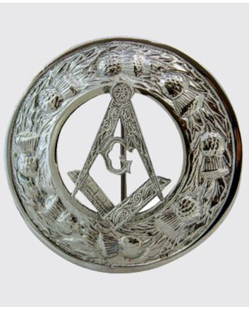 Silver Masonic Brooch