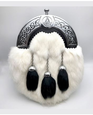 White Rabbit Masonic Cantle FFur Sporran