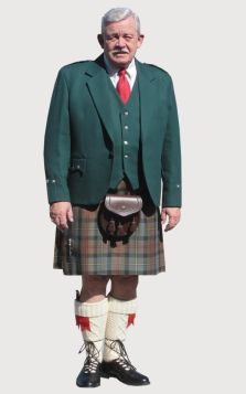 Argyle Kilt Outfit Package With Green Jacket