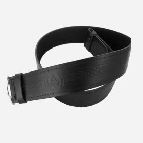  Embossed Black Leather  Belt