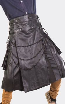  Gothic Leather Kilt
