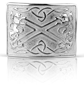  Silver Kilt Belt Buckle Scottish Celtic Design