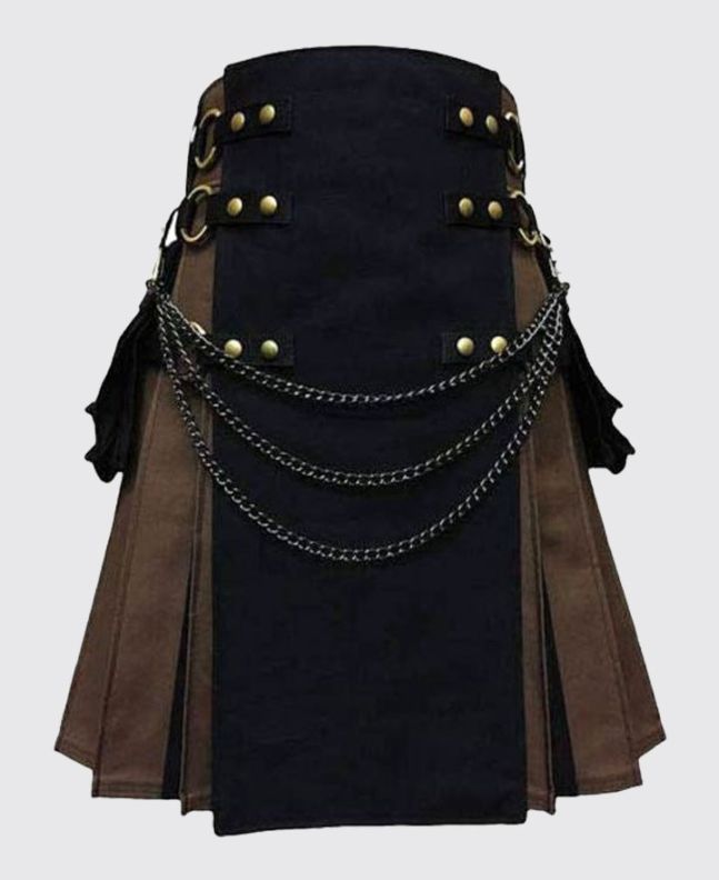 Black And Brown Gothic Kilt