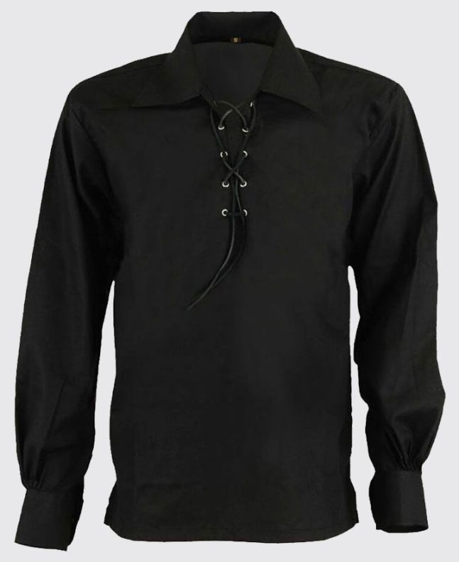 Black Ghillie Kilt Shirt