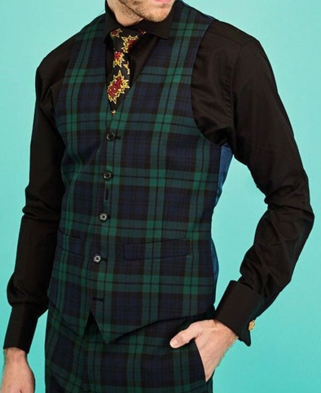 Black Watch Tartan Vest