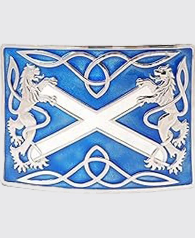 Highland Thistle Blue Finish Kilt Belt Buckle