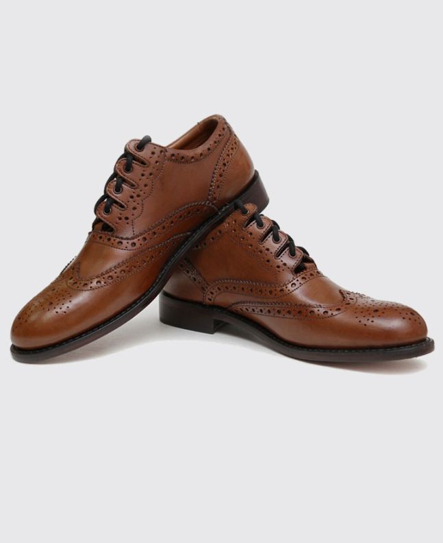 Brown Leather Traditional Custom Grade Ghillie Shoes