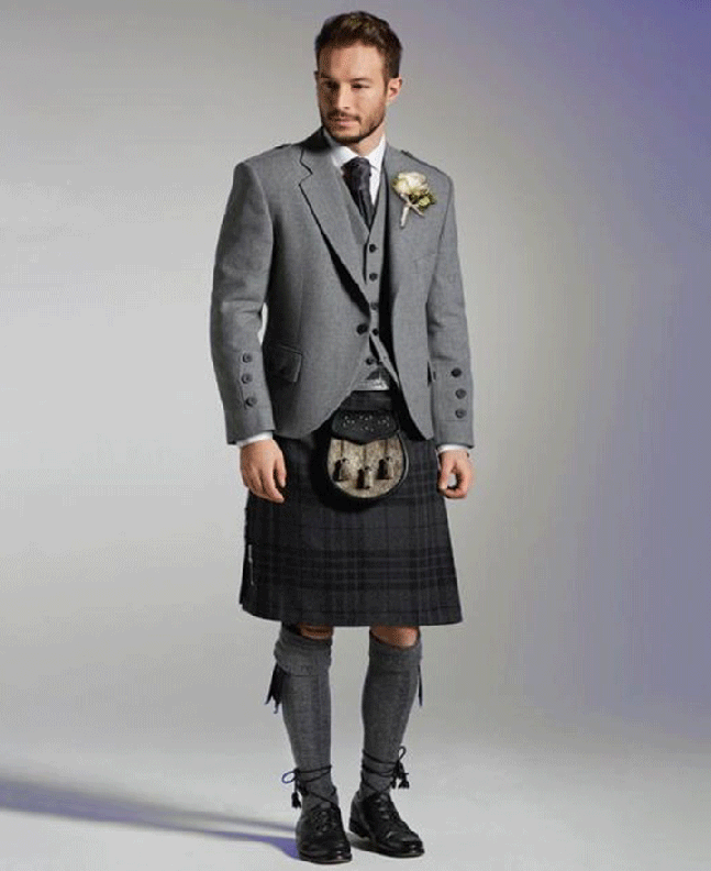 Night Watch Tweed Jacket Kilt Outfit for Men