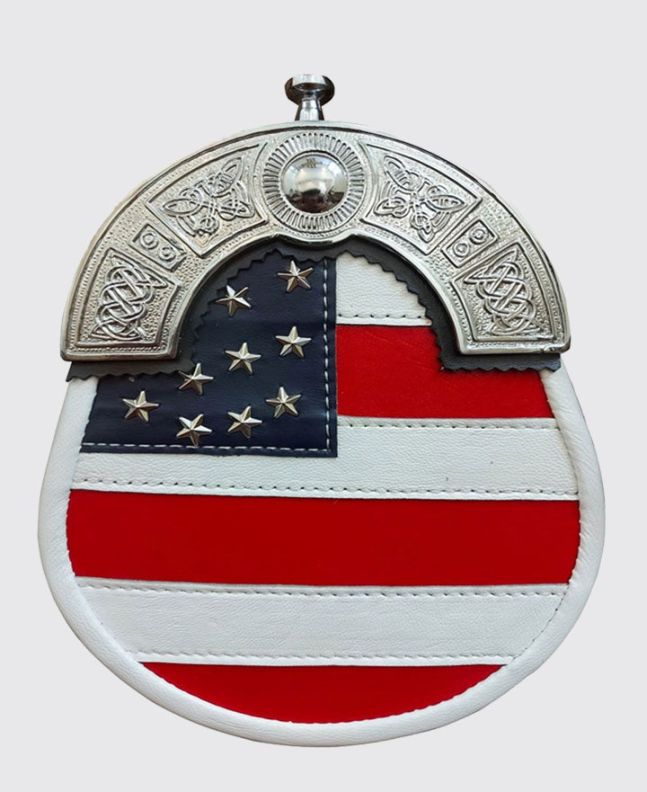 USA American Flag Leather Sporran