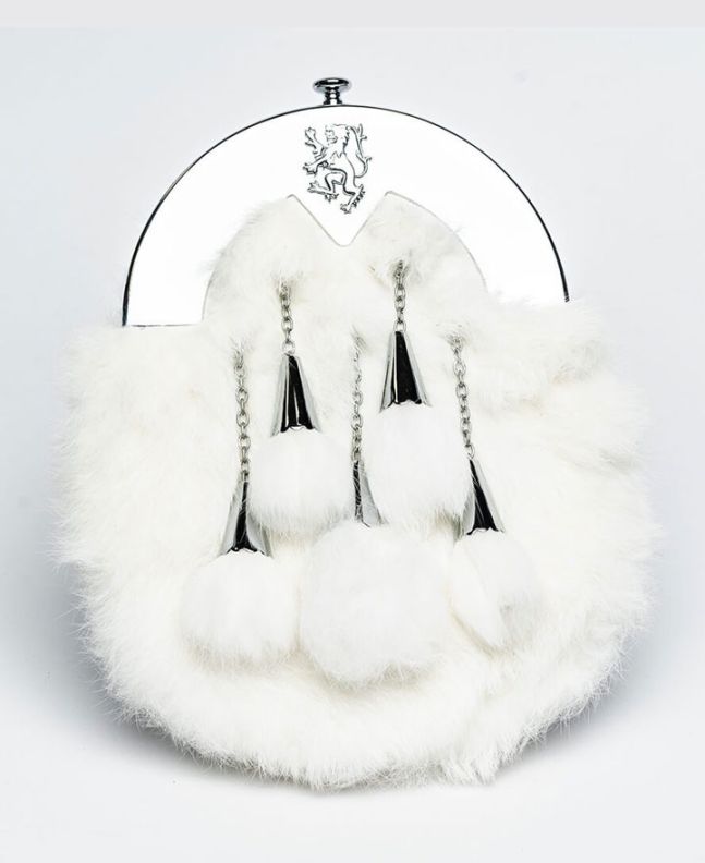 White Rabbit Fur  Dress Sporran